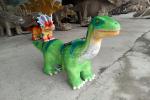Lifelike Dinosaur Battery Car , Outdoor Coin Operated Kiddie Rides