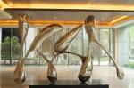 Modern Garden Ornaments Statues , Metal Art Stainless Steel Garden Sculptures