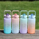 2000ML Portable Outdoor Custom Drinking Cups Motivational Gallon Water Bottle