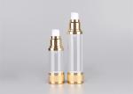 Clear And Bright Gold Airless Vacuum Pump Bottle High Transparent Durable