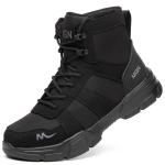 Security Work Boots Microfiber Men's Safety Boots Steel Toe Kevlar Mid Sole Anti