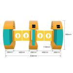 Children Friendly Swing Barrier Gate Turnstile SPCC Material 1100x280x980mm
