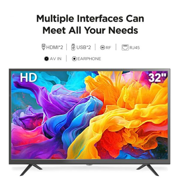 55 65 Full HD Inch OEM Factory Borderless 2K HD LED LCD TV High-Resolution