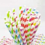 FDA Approved Baby Shower Paper Straws Recyclable Odor Free Earth Friendly