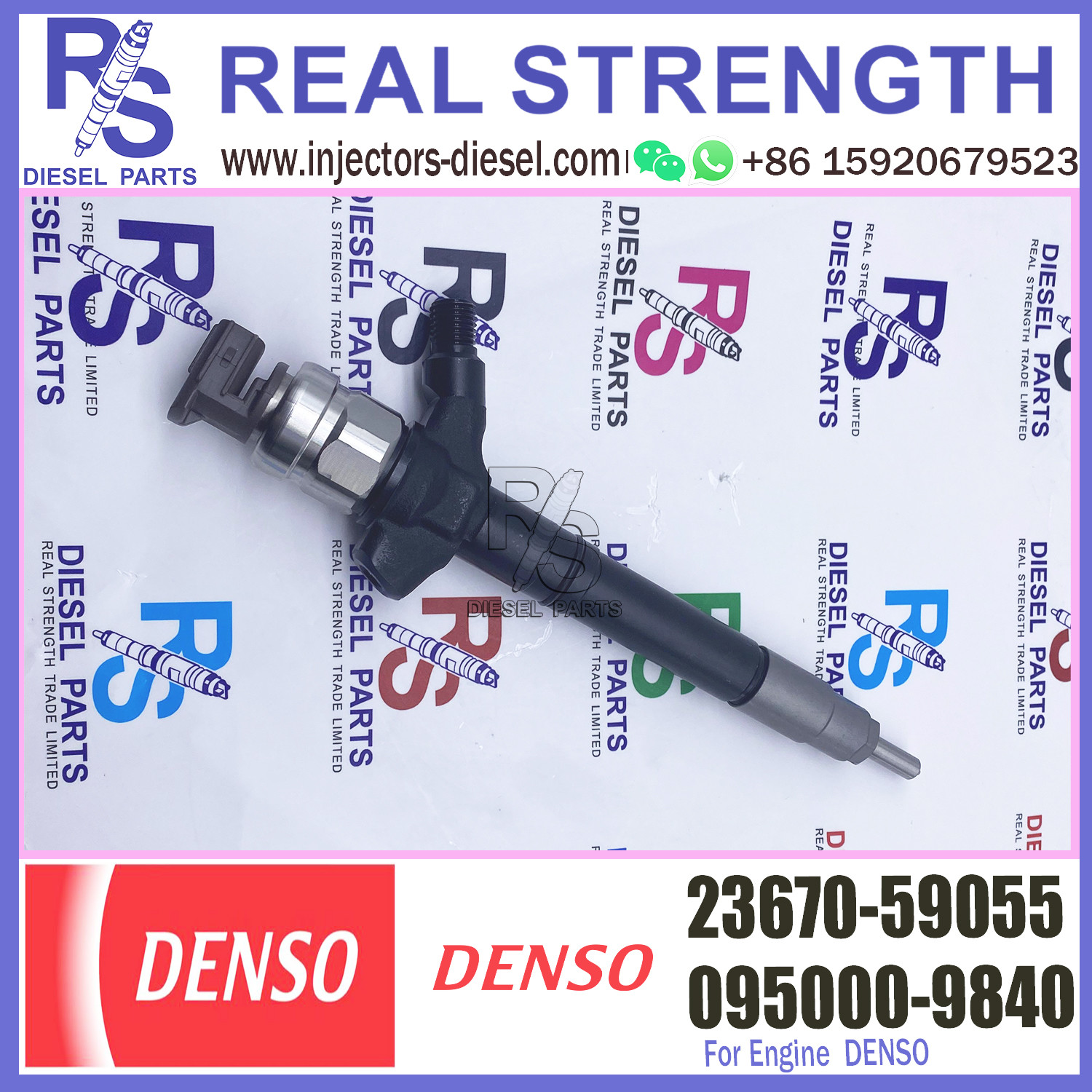 1VD-FTV DENSO Diesel Injector 095000-9840 DCRI109840 23670-51070 23670-59055
