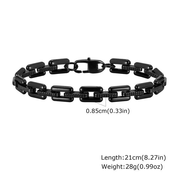 Plated Black Stainless Steel Bracelet 316L Material Men's Bracelets With Fast