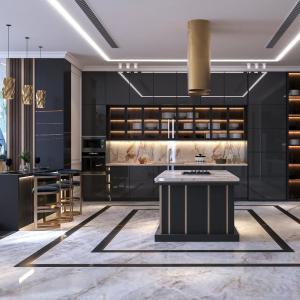 Wholesale Luxury Island Solid Plywood Storage Full Kitchen Units Set Modern Cabinets Corner Wall Cabinets Kitchens For Home from china suppliers