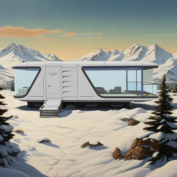 Luxury 40ft Container Home Comfortable Tiny Space Capsule House Prefab Steel