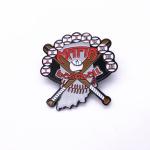 Free Sample Personalized Enamel Pins , Dye Black Metal Enamel Pins For Souvenir