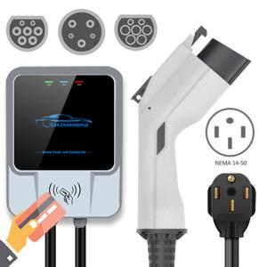 Wholesale 40A 48A 50A Wallbox EVSE SAE J1772 12KW US Electric Car Charger 9.6KW RFID 40 Amp EV Charger Level 2 50 Amp Chargepoint from china suppliers