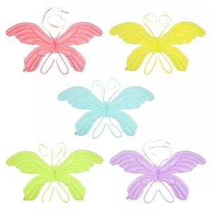 Wholesale Wholesal New Arrival Gold Silver Macaron Color 120cm Kids Toys Wearable Inflatable Foil Balloon Butterfly Wing Toy from china suppliers