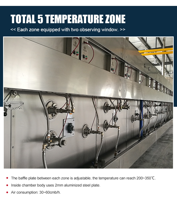 Different Temperature Zones Stainless Steel Industrial Tunnel Oven For Cookies