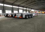 3 Axle Flatbed Tanks Trucks And Trailers 40ft Container Semi Trailer 40t / 50t