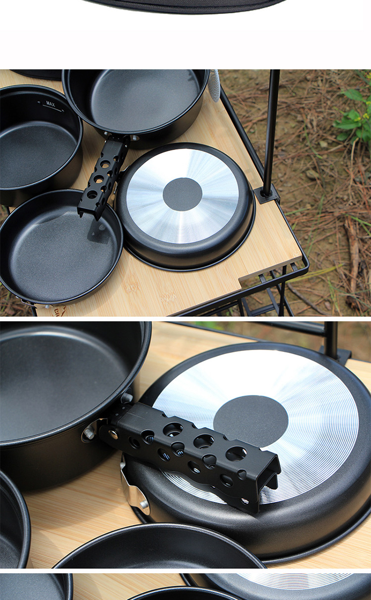 Aluminium Outdoor Cooking Pot Set 3KG Nonstick With Lid