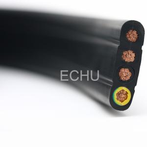 Wholesale Flat Flexible Traveling Cable for Crane or Conveyor in Black Jacket ECHU flat cable from china suppliers