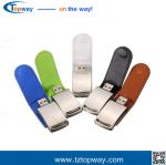 4GB 8GB 16GB 32GB 64GB 128GB Logo Embossed USB 3.0 Black Leather USB Flash Drive