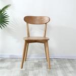 Catering Brown Solid Wood Dining Chairs Nordic Light Luxury Design Durable
