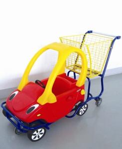 Wholesale Durable Grocery Kids Shopping Carts Metal Frame Plastic Colorful With Seat from china suppliers