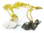 Fairy Rabbit Enameled Trinket Box Bunny Jewelry Box Pewter Rabbit Jewelry