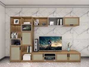 Wholesale On Wall Cabinets Display Shelves By Melamine Board With Glass Racks And Floor Stand In Apartment Living Room Furniture from china suppliers