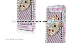 Super Quality Hello Kitty Diamond Rhinestone Hard Case Cover For iPhone 4 (Pink