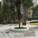 Lightweight Grey Fiberglass Resin Outdoor Furniture Set Fiberglass Table Chair