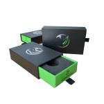 Green Paper Cardboard Stock Gift Box for Car Keychain Pull Out Drawer Custom EVA