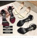YTH007 Fashion All-Match High-Heeled Shoes Female Buckle Sandals Sexy Stiletto