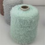 Soft Furry Green Knitting Eyelash Yarn 1.3cm 2cm 9NM 11NM 100% Nylon