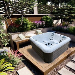Wholesale 2m Acrylic Hot Tub 4 People Whirlpool Massage Bathtub For Outdoor from china suppliers