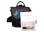 Fashion Institute Ladies Leather Backpack For Women , Butterfly Embroidery
