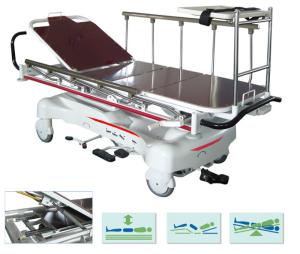 Wholesale Steel Emergency Stretcher Trolley Electric Hospital Transport Bed Rise Fall from china suppliers