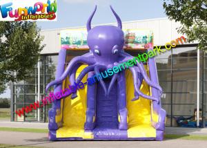 Wholesale Commercial Inflatable Purple Octopus Slide , Giant Dual Dry Slide For Kids N Adults from china suppliers