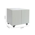Copier Cabinet white 2 door steel copier stand mobile pedestal file Printer