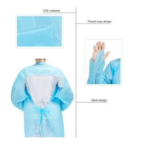 Wholesale Water Repellent Disposable CPE Gowns Long Sleeve Apron from china suppliers