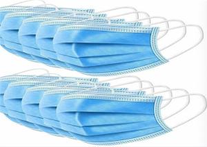 Wholesale Non Woven Medical Mouth Mask , Triple Layer Surgical Mask 18cmx9.5cm For Adults from china suppliers