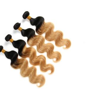 Wholesale Virgin Ombre Hair Weave Bundles , Body Wave 3 Tone Ombre Brazilian Hair from china suppliers