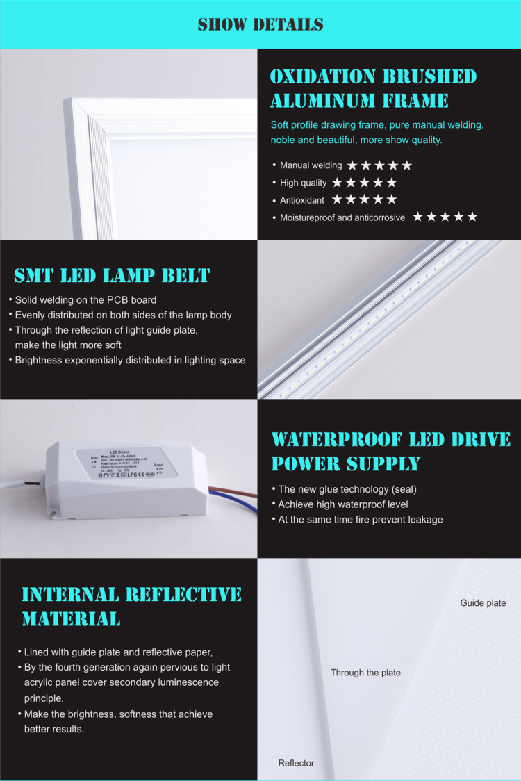 20W square flat led panel ceiling lighting 300x300mm led panel light supply