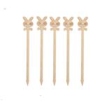 Bamboo Animal Topic Rabbit Decorative Picks For Bar Buffet