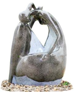 Wholesale Fiberglass Resin Garden Fountains Beautiful Lady Marble Color for Garden Decorative from china suppliers