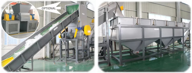 300KW Plastic Recycling Washing Line 380V 50HZ PP PE Film 5000kg/H