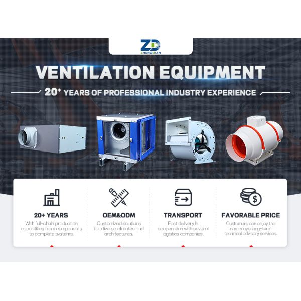 220V Metal Split Duct Exhaust Fan 500RPM Low Noise