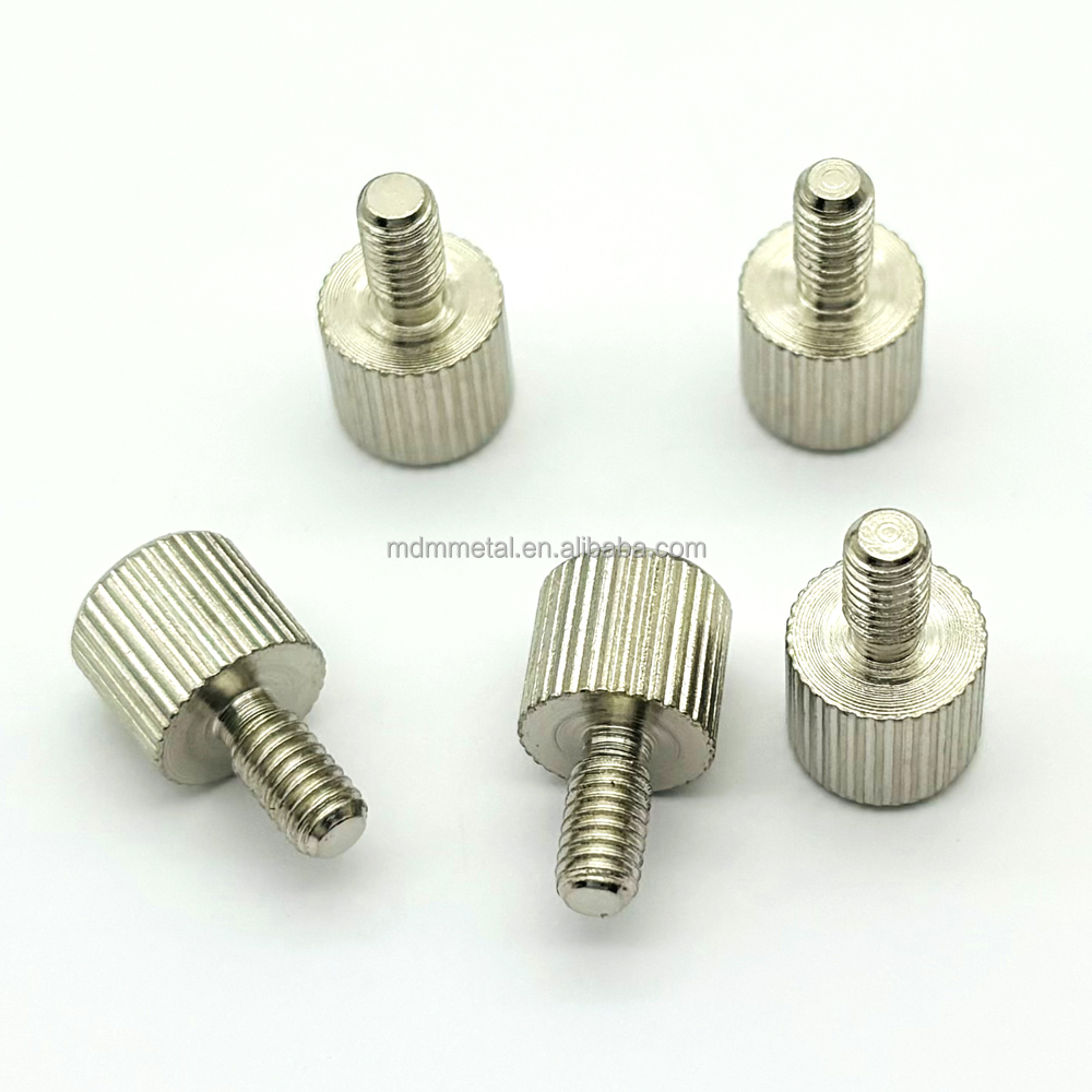 Colorful Custom Screw Machining CNC Spare Parts Hardened Metals M3 Knurled Hand Drive Screws
