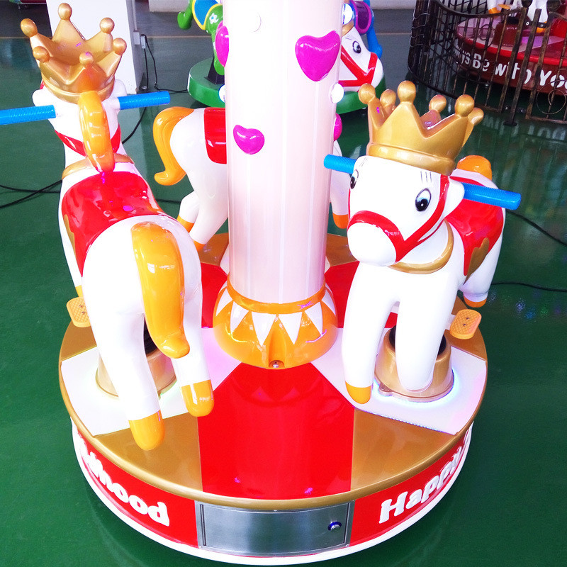 Revolving Coin Operated Carousel Ride , Colorful Arcade Games Machines