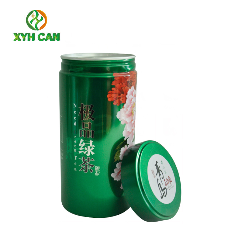 Tea Tin Can Blue And White Printed Tin Containers For Food Tea Packaging