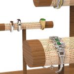 Countertop Wooden Bracelet Stand Luxury Wooden Jewelry Display Stand