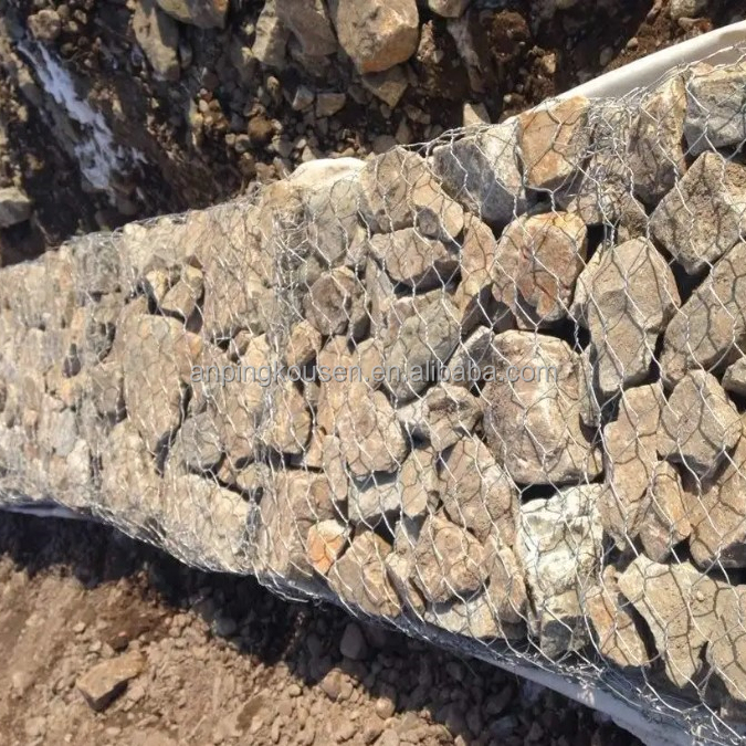 Customized Cutting Service for Galvanized/PVC Coated Hexagonal Wire Netting Gabion Box