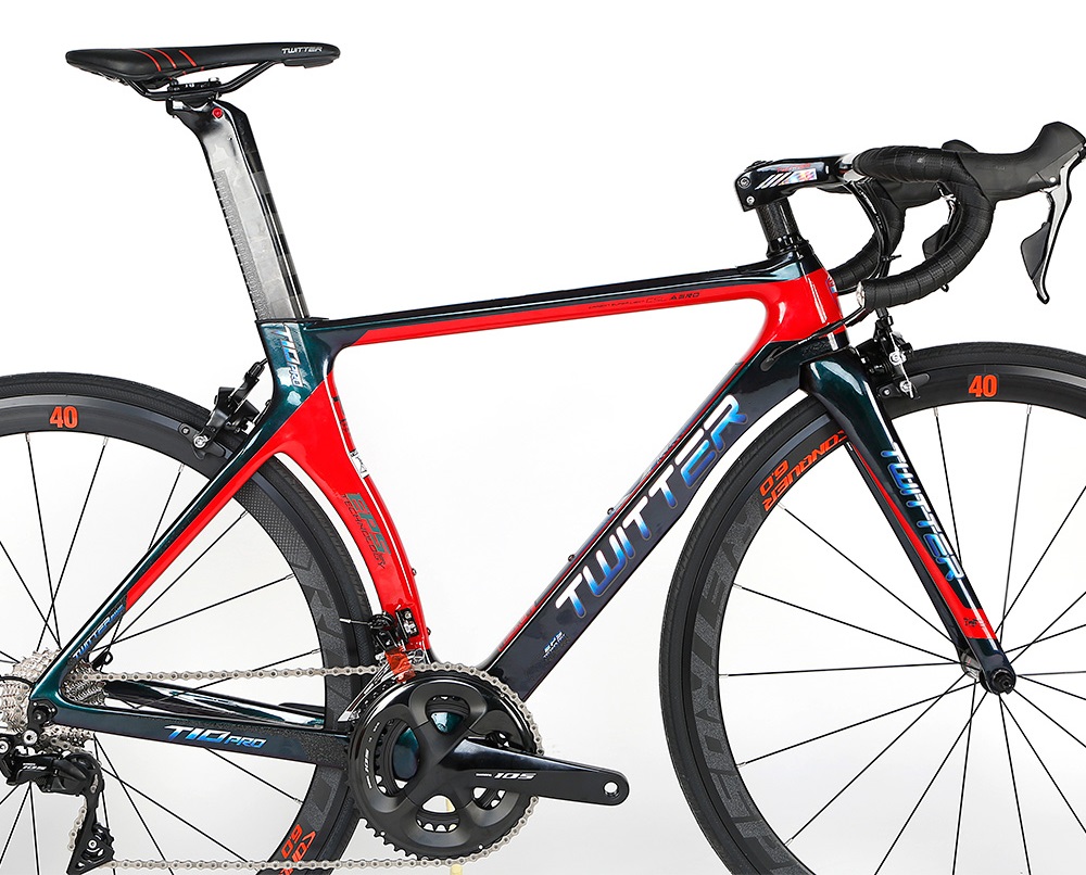 Waterproof Carbon Fiber Road Bike Wheel 700c Rim Holographic Colors Frame