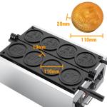 Electric Vertical Four Spaces 10 yen Coins Waffle Maker Machine 375*630*250mm 13