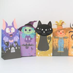 Wholesale Party Halloween Biodegradable Paper Bakery Bags For Bread ，kraft paper bag from china suppliers